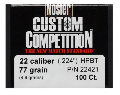 Nosler Geschosse .22, CC HPBT 77gr (100Pcs.)