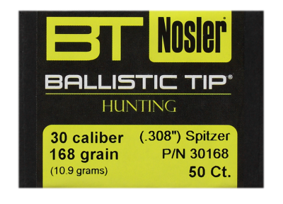 Nosler Projectile .30, BallisticTip 168gr (50Pcs.)