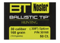 40.7230 - Nosler Geschosse .30, BallisticTip 168gr (50Pcs.)