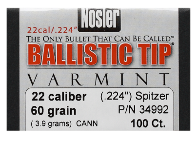 Nosler Geschosse .22, BallisticTip 60gr (100Pcs.)