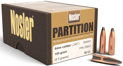 Nosler Geschosse 6mm, Partition Sp 100gr (50Pcs.)