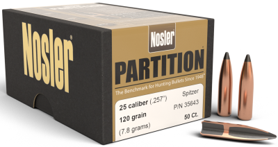 Nosler Projectile .25, Partition Sp 120gr (50Pcs.)