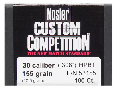 Nosler Geschosse .30, CC HPBT 155gr (100Pcs.)