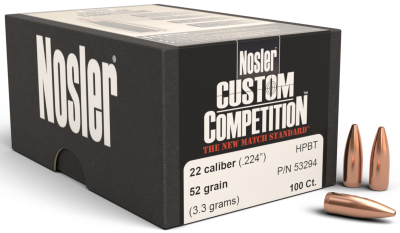 Nosler Geschosse .22, CC HPBT 52gr (100Pcs.)