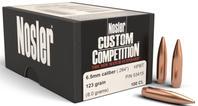 Nosler Projectile 6.5mm, CC HPBT 123gr (100Pcs.)