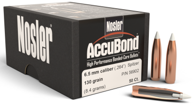 Nosler Projectile 6.5mm, AccuBond Sp 130gr(50Pcs.)