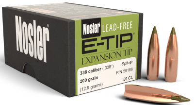 Nosler Projectile .338, E-Tip Sp 200gr (50Pcs.)