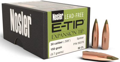 Nosler Projectile .30, E-Tip Sp 150gr (50Pcs.)