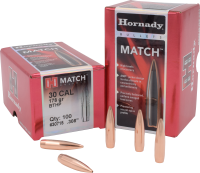 40.5201.178 - Hornady Geschosse .30, Match BTHP 178gr