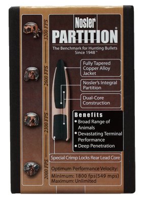 Nosler Projectile .22, Partition Sp 60gr (50Pcs.)