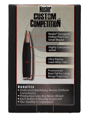 Nosler Projectile .30, CC HPBT 168gr (100Pcs.)