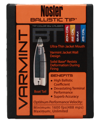 Nosler Projectile 6mm, BallisticTip 70gr (100Pcs.)