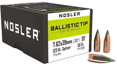 Nosler Geschosse 7.62x39, BallisticTip 123gr (50P)