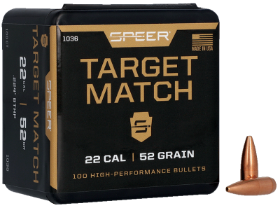 Speer bullets .224, Target Match 52gr (100)