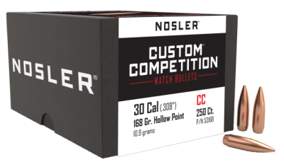 Nosler Geschosse .30, CC HPBT 168gr (250Pcs.)