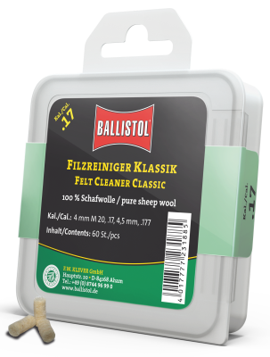 Ballistol Filzreiniger Klassik, Kal. .17 (60Stück)