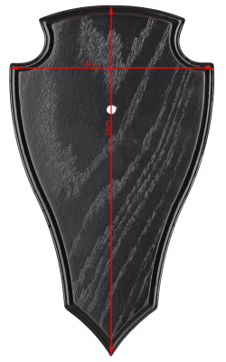 ABL Trophäenschild 24x14cm spitz für Rehbock