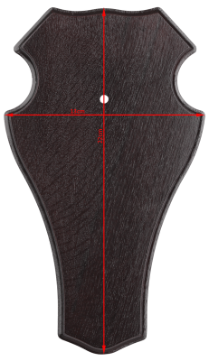 ABL Trophäenschild 22x13cm rund für Rehbock