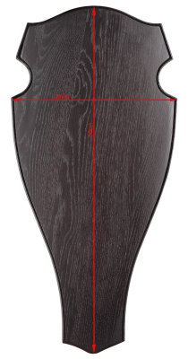 ABL Trophäenschild 50x24cm rund für Hirsch