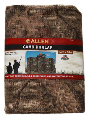 Allen Burlap Camo Fabric 54"x12', MO-Break Up