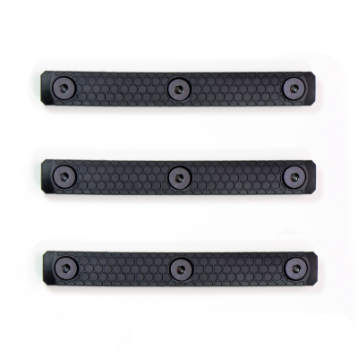 Slate Black Ind. M-Lok Panels 3 slot, Black