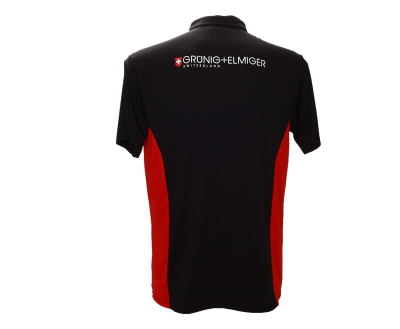 G+E Polo shirt, Unisex black/red XS-2XL